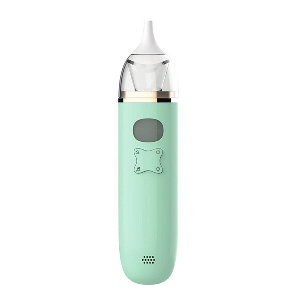 Nova música bebê nasal aspirador bebê recém-nascido limpa elétrica snot bebê frio máquina de ranho: green