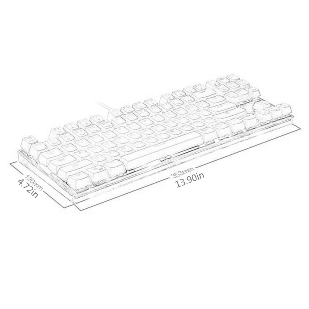 K87S Mechanical Keyboard Wired Gaming Keyboard RGB Mix Backlit 87 Keys For Game Laptop PC Gaming Office