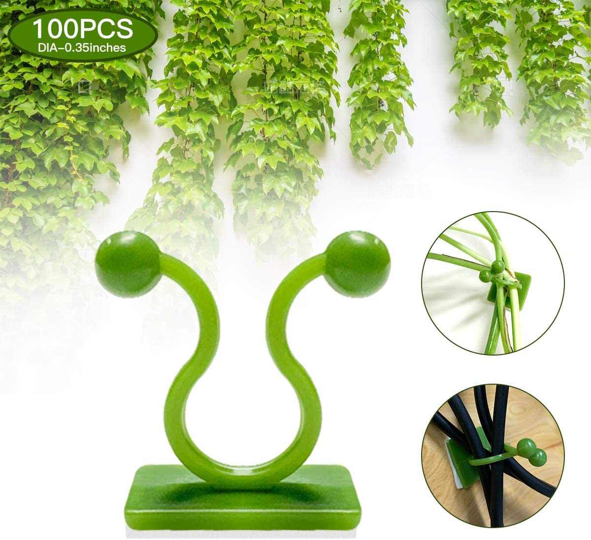 100 Stuks Plant Klimmen Muur Clip Onzichtbare Muur Wijnstokken Armatuur Muur Kleverige Haak Houder Plant Kooien Ondersteunt: 20x14mm