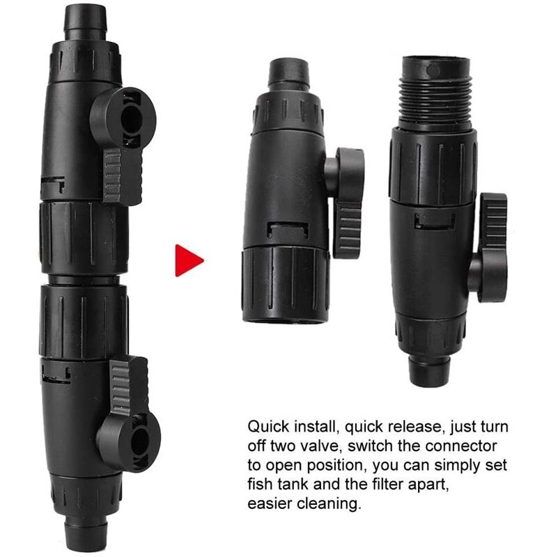 12/16Mm Dubbele Tap Quick Release Connector Aquarium Tuinslang Ventiel Aquarium Filter Connector Aquarium Accessoires