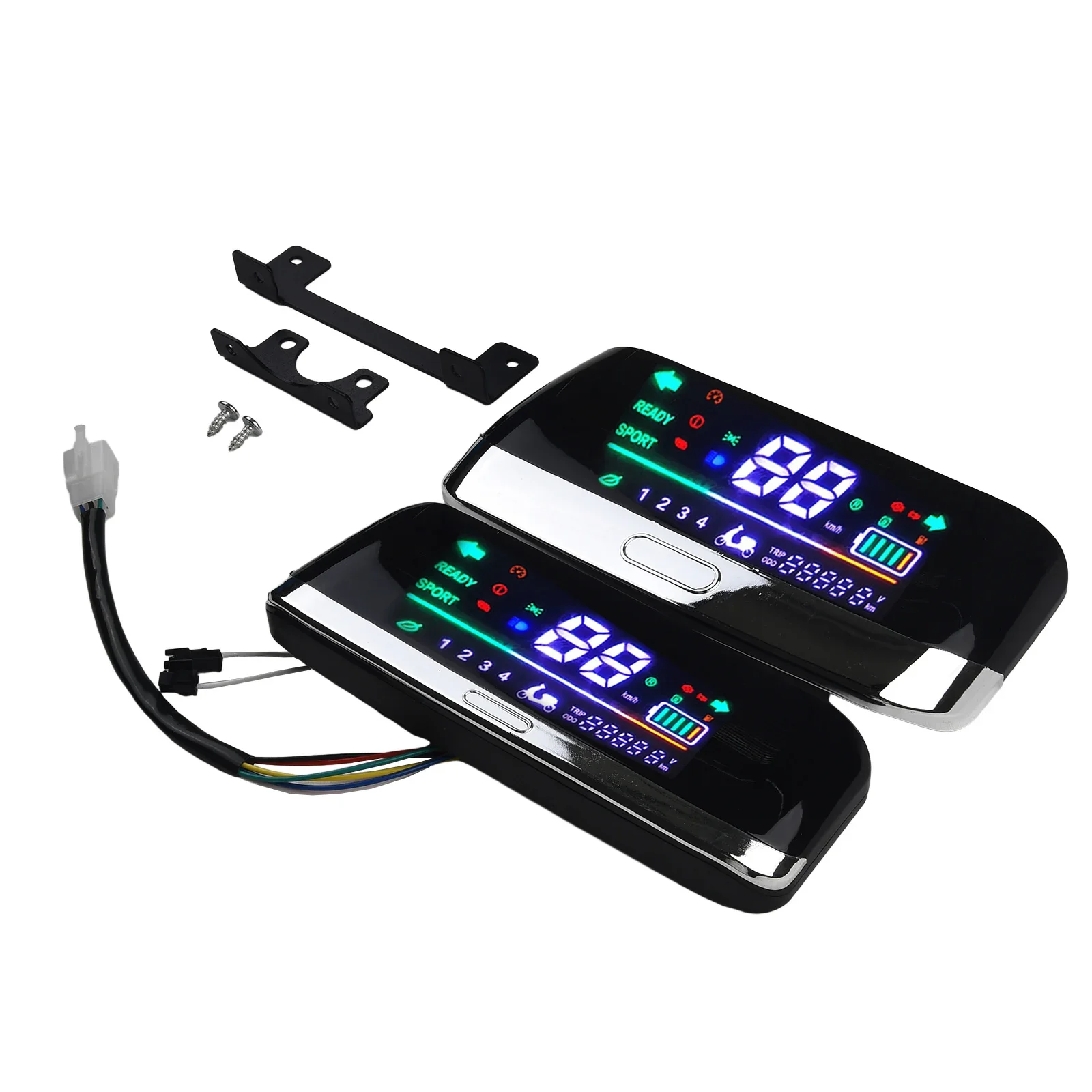 Electric Bicycle E-Scooter Wide LCD Display Motor Speedmeter Screen 48-72V Display Replacement Ebike Accessories