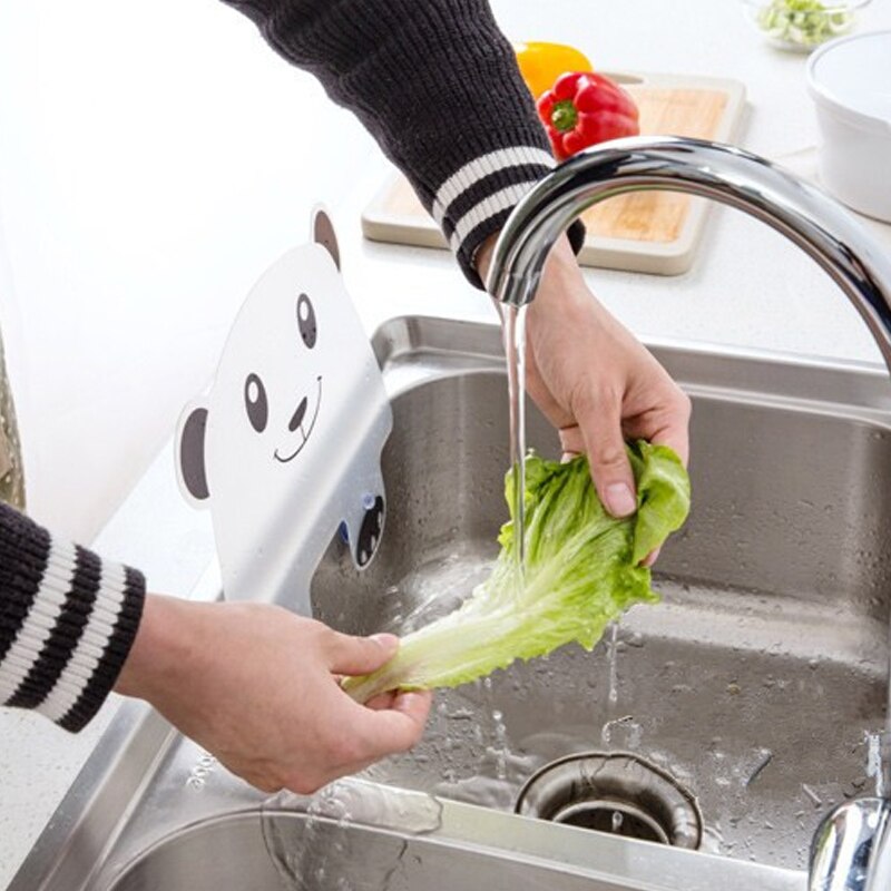 Anti-stänk vatten baffelbräda vattenvakt stänk kökssuger diskbänk verktyg söt panda myding