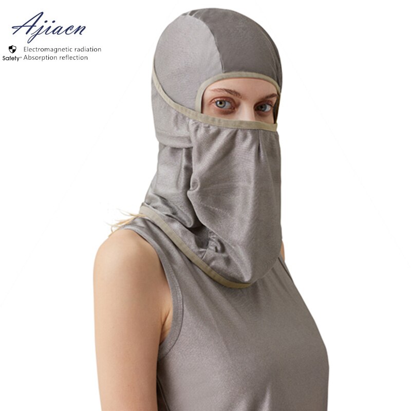 electromagnetic radiation protective head cover mobile phone, computer, TV, WIFI EMF shielding 100% Silver fiber head hood