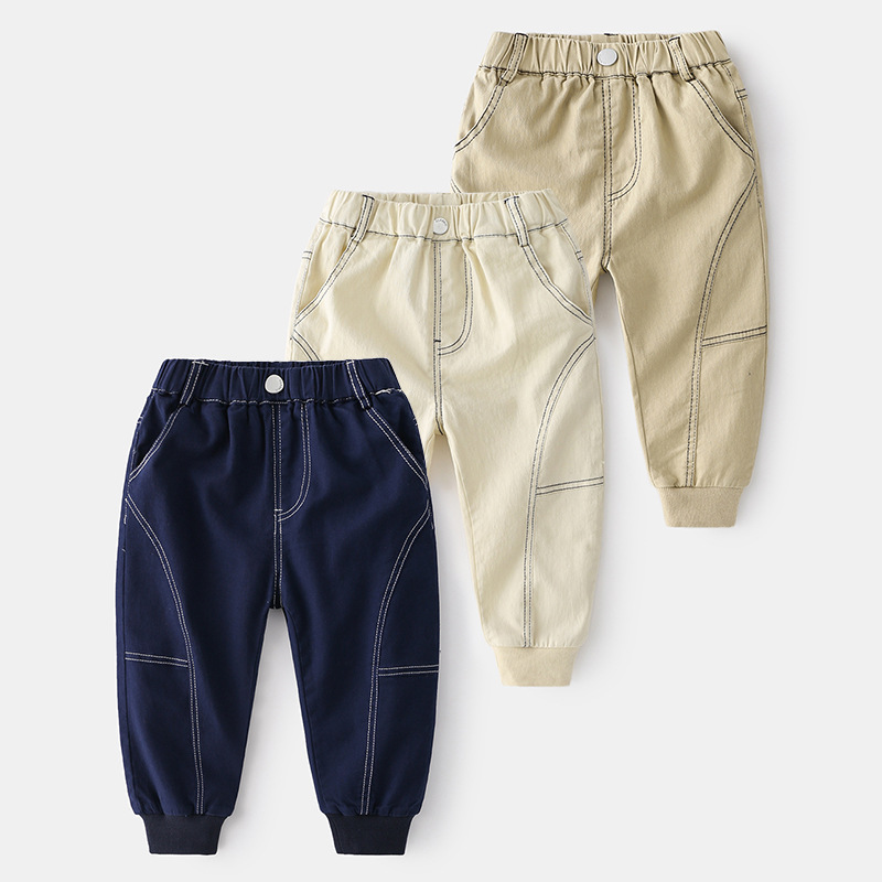 Crianças calças casuais primavera 2021 meninos calças esportivas leggings calças cor sólida crianças vestir