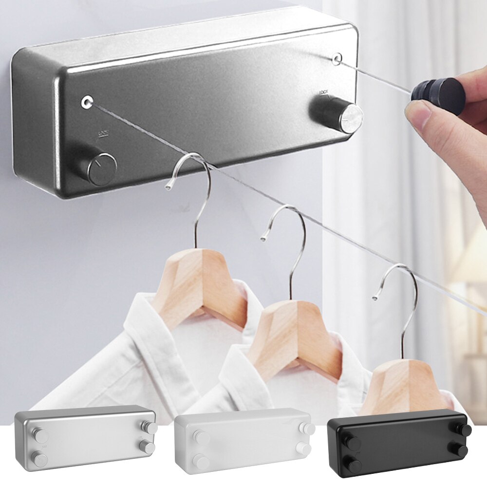 Bathroom Accessories 4.2m Clothesline Clothes Drying Rack Laundry Hanger Double Layer Retractable