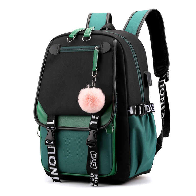 Mochila escolar para meninas, estilo coreano, preta, rosa, bonita, para presente, de adolescentes: Style 3