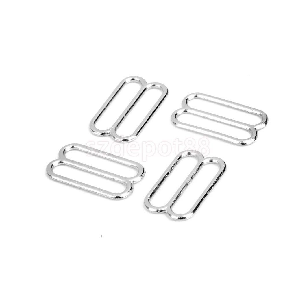 SPMART 8-Shaped Lingerie Adjustable Sewing Bra Rings Buckles 14mm 100Pcs Silver