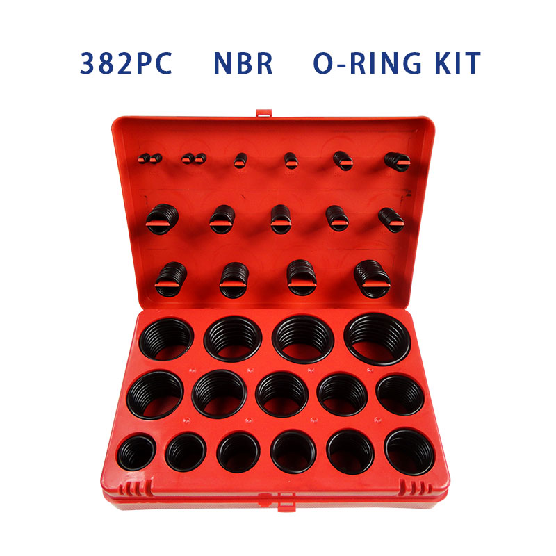O Rings Rubber/Silicone Ring Seal VMQ NBR FKM Sealing O-rings Nitrile Washer Rubber oring set Assortment Kit Set Box Ring: RBNB-382