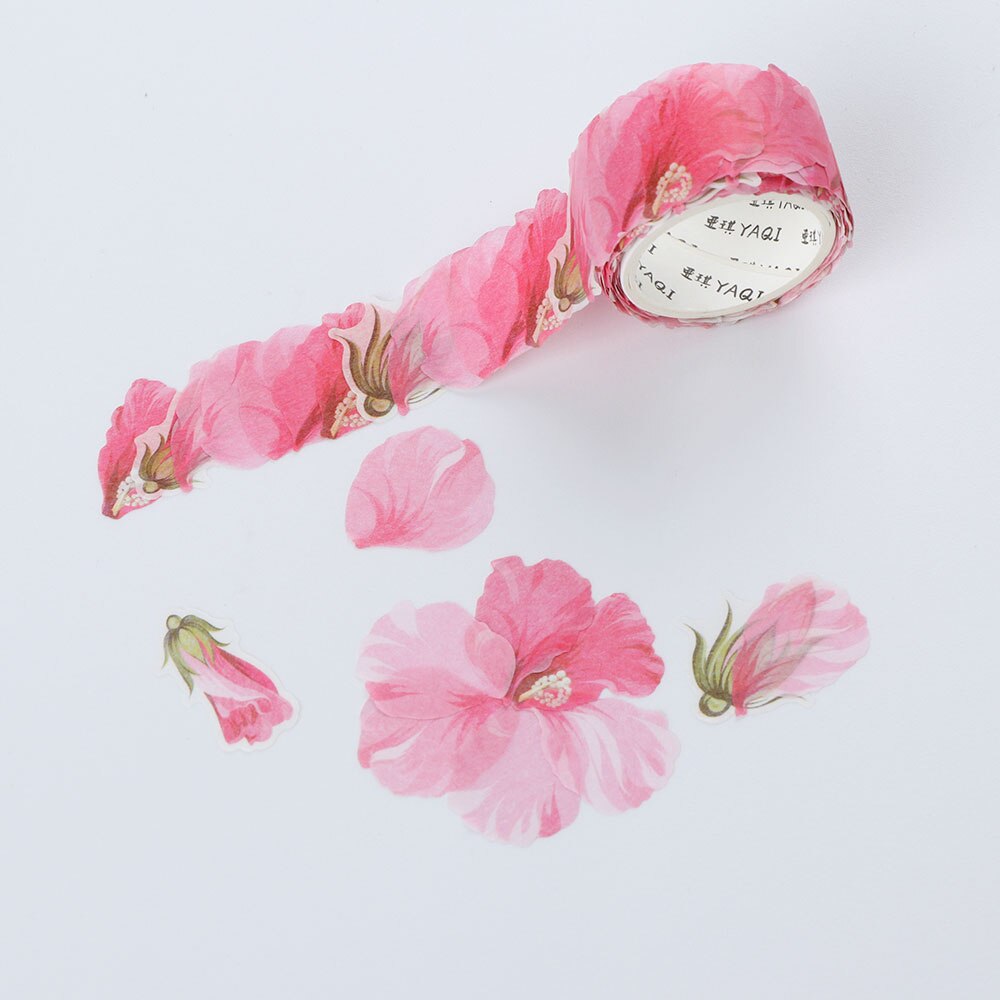 200PCS/Roll Flower Petals Washi Tape Decorative Masking Tape Fragrance Sakura Washi Tape Scrapbooking Diary Paper Stickers: 02