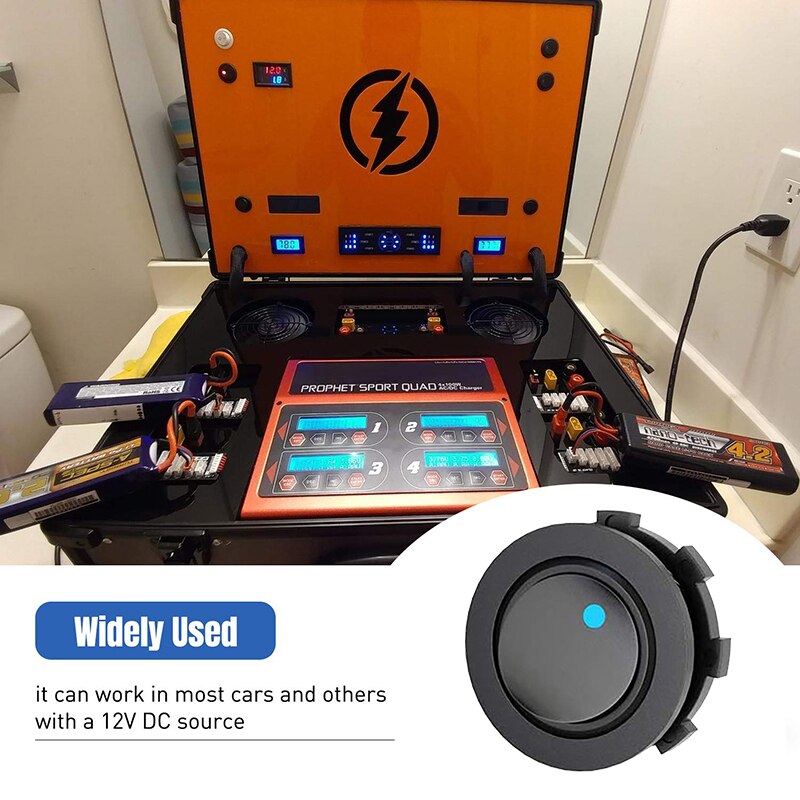 Round Toggle LED Switch 12V 20A Car Truck Rocker 3 Pins On-Off Control for Car Truck Boat Modification Switch