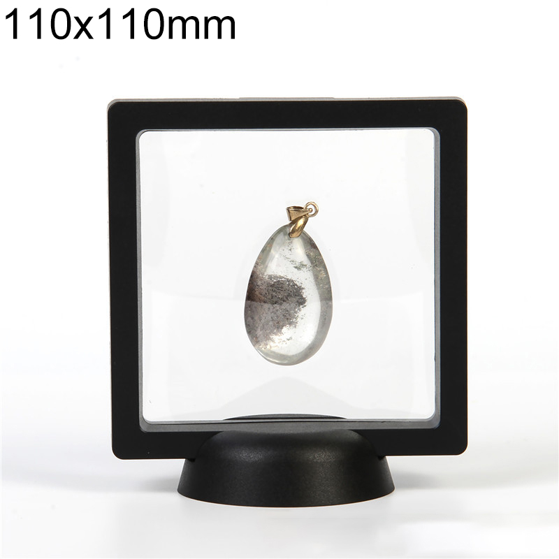 93 * 93MM 3D Floating Frame Shadow Box Transparent Clear Picture Frame Jewellery medal Display Hypoxia Protection: Black