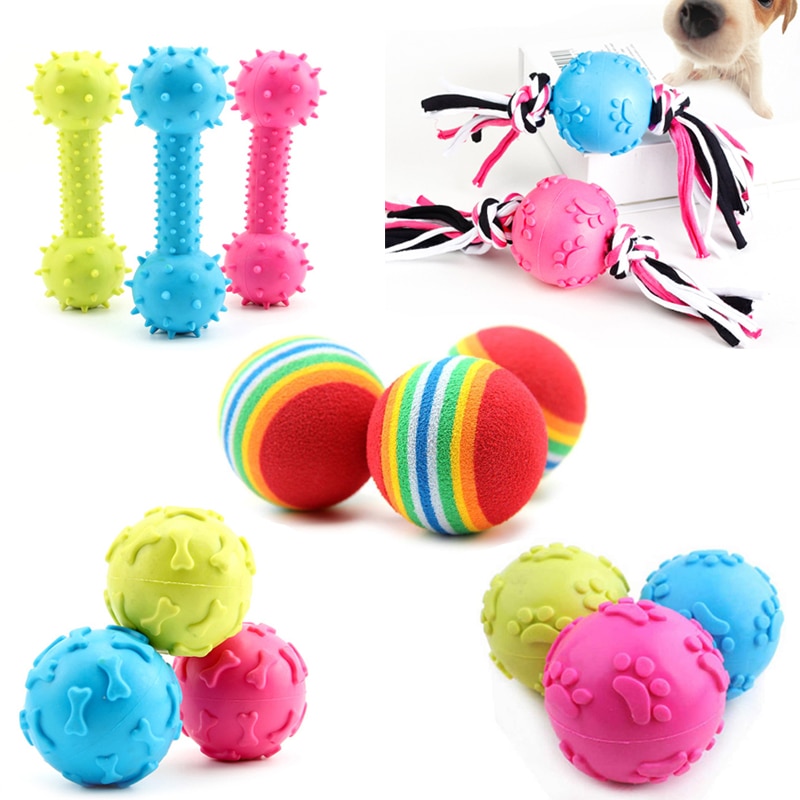 Kleurrijke Pet Dog Speelgoed Rubber Interactive Chew Speelgoed Voor Hond Tanden Training Speelgoed Met Doorn Hond Beet Bestendig Molaire Huisdier product