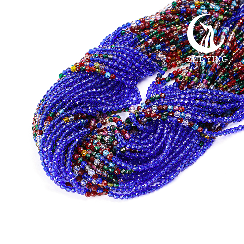 Zhe Ying 10 Strands/lot Gradient Fuchsia Ruby Color Bead Hydro Faceted Crystal Glass Beads for Bracelet DIY Jewelry Accessories: Burgundy