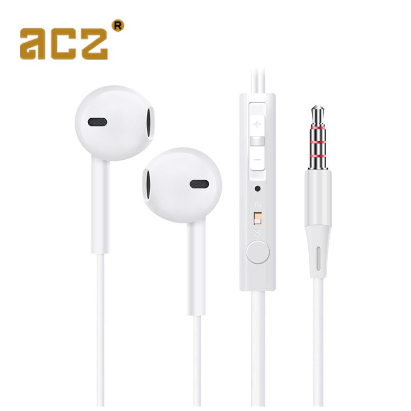 3.5mm kablede hodetelefoner med mikrofonhodetelefoner for apple iphone 8 7 12 plus x xs max xr ipod huawei xiaomi kablede hodetelefoner: Rund linje hvit