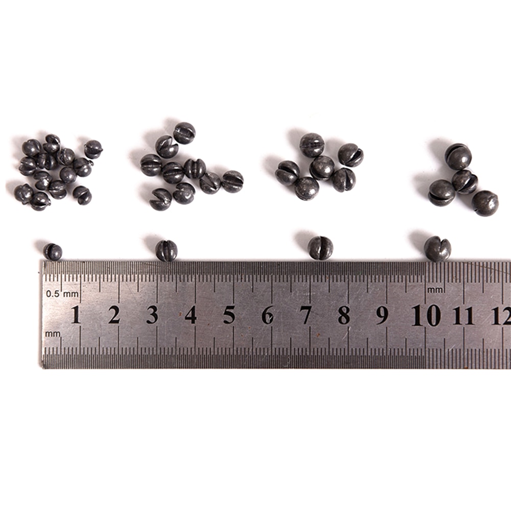 4 tailles rondes pêche plomb ensemble plombs de pêche poids plate-forme de pêche plombs accessoires rond plomb poids taille facultative