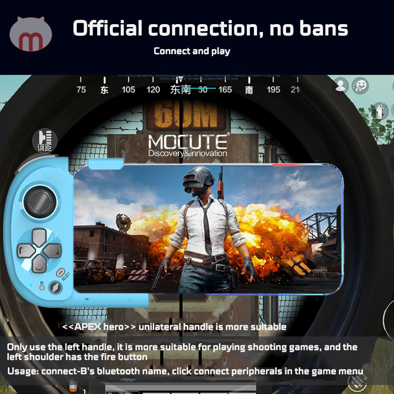 Mocute 061 Gamepad Draadloze Bluetooth Links Rechts Split Game Controller Type-C Gaming Draagbare Joystick Gamepads Voor Android-Pc
