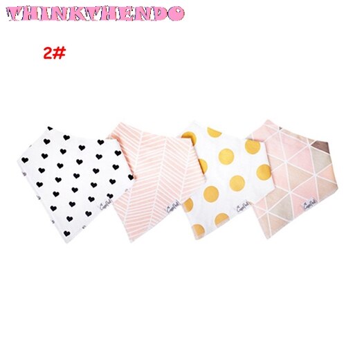 4 stuks baby slabbetjes voor jongens en meisjes, boerdoeken, waterdichte slabbetjes, bandana 's  e06f: 2