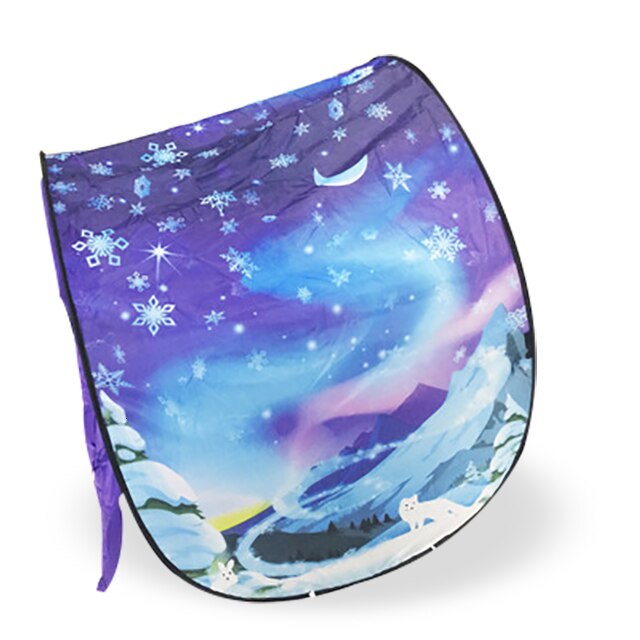 Tente de rêve pour enfants | Tente de lit Pop-up pour bébé, style fantaisie dessin animé, pliante, théâtre, neige, confortable, couchage pour bébé: Winterwonderland