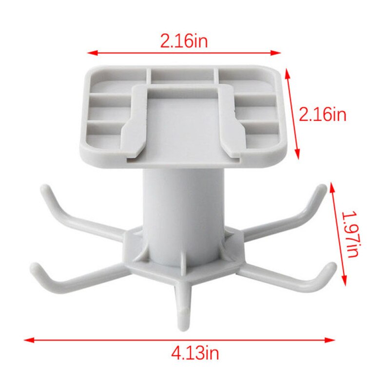 360° kitchen Rotating storage hook Punch-free wall storage rack shelf bathroom hanger spatula spoon Cookware utensils organizer: Ivory