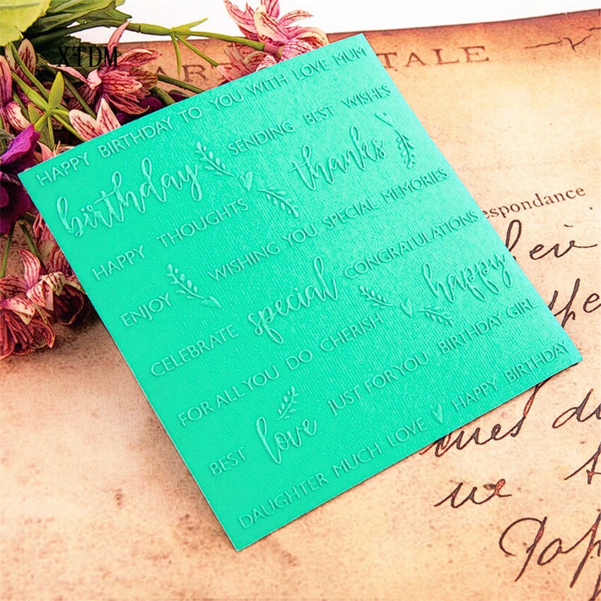 plastic clock template letter craft card making paper card album wedding decoration clip Embossing folders