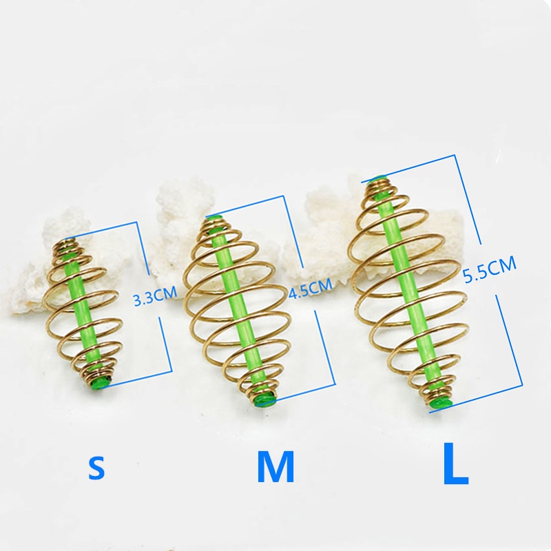 10/5 Pcs Fishing Bait Spring Lure Inline Hanging Tackle Stainless Steel Feeder Fishing Tools Fishing Accessories
