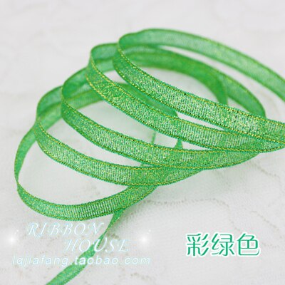 Ruban en Satin coloré cristal corail rose, 1/4 pouces (6mm), pour emballage noël anniversaire, bricolage: Bright green