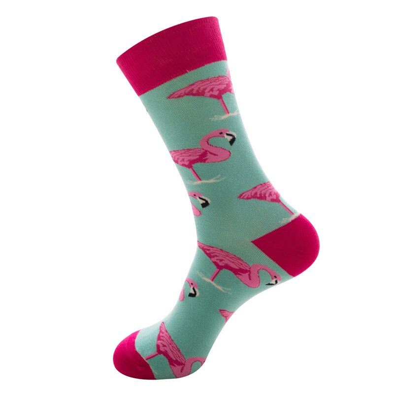 1 pair men socks combed cotton bright colored funny socks men's calf crew socks for business causal dress wedding: 20