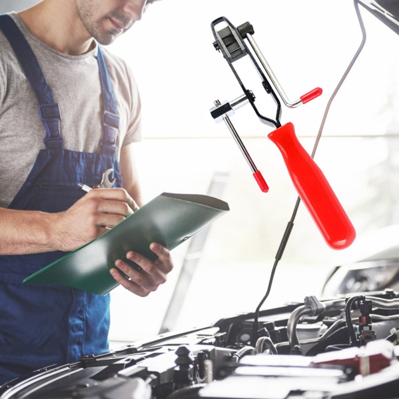 Automotive CV Joint Boot Clamp Tool Wrench Hose Clip Tightening Bending Tool Built-in Cutter ABN CV Joint Ear Clamp Banding Tool