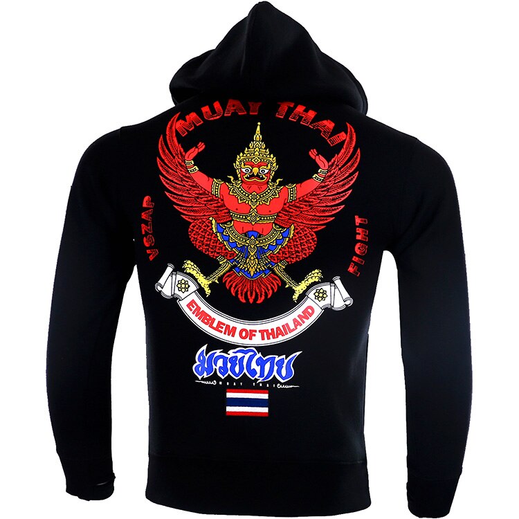 VSZAP jas vechten Thai boksen sport plus fleece hoodie bobo tijger fitness winter mannelijke wulin wind