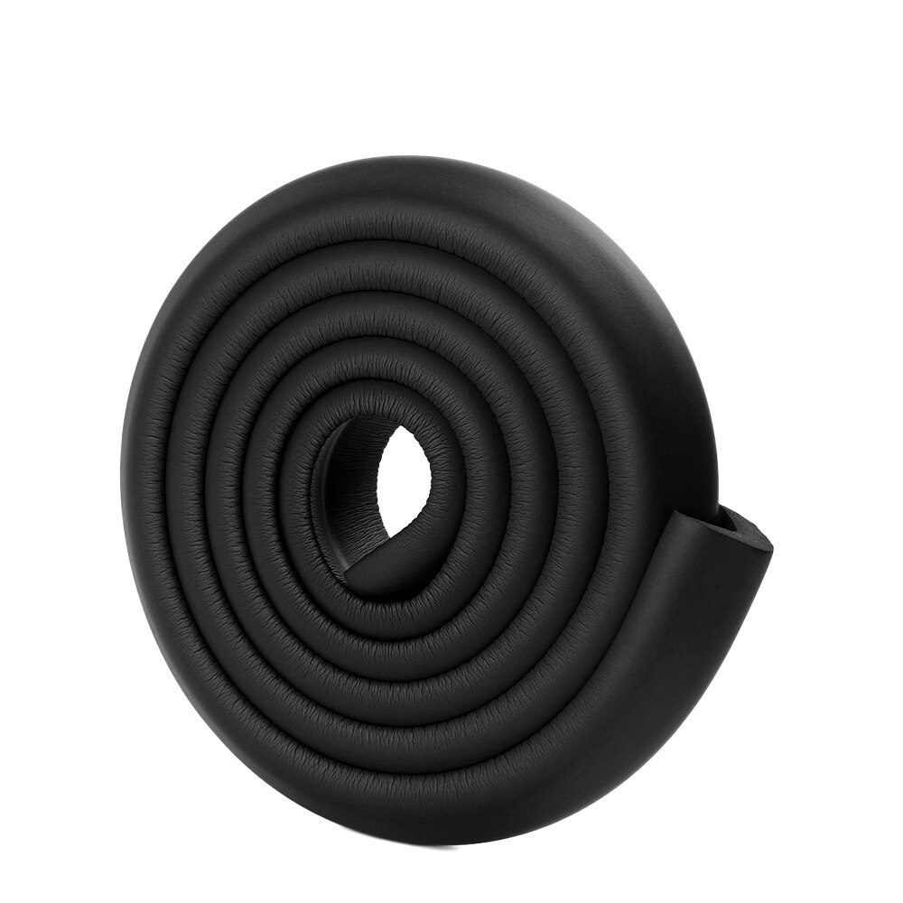 1 Set 2M Kinderen Beschermen Botsing Tafel Guard Strip Baby Veiligheid Glas Edge Corner Schuim Bumper Met Tape Tafel edge Guard Strip: Black