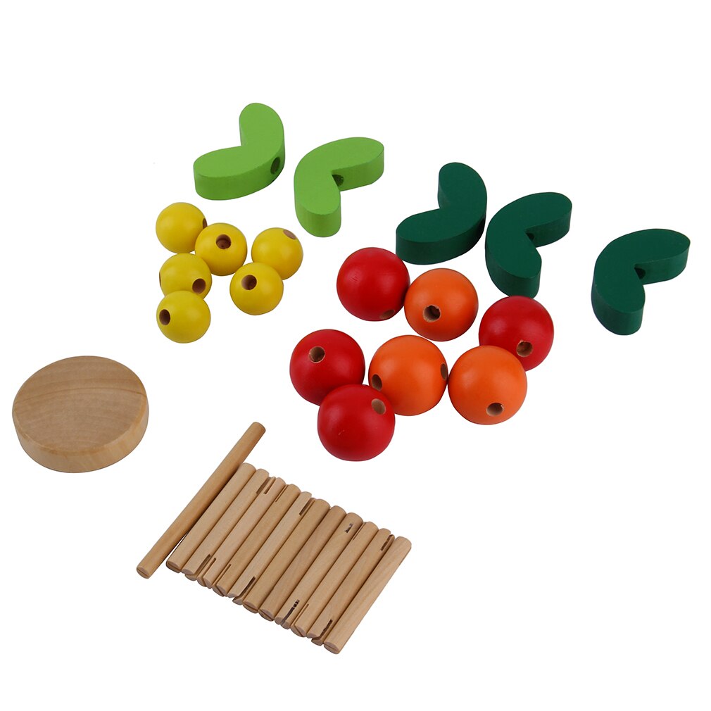 DIY Tree Educational Toys Wooden Early Wisdom Develop Branches Ball Toy