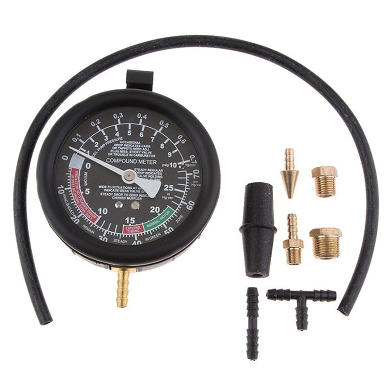 Multifunction Car Engine Vacuum Pressure Lester Gauge Meter for Fuel System Vaccum System Seal Leakage Tester Tool with Box