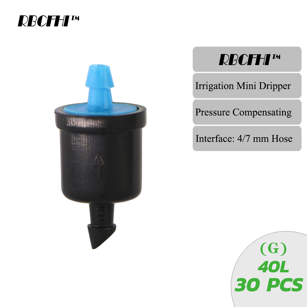 RBCFHI 4/6/8/10/20/30/40/50/60L Fixed Flow Pressure Compensating Drip Emitter Self-Cleaning Durable Garden Irrigation Dripper: green