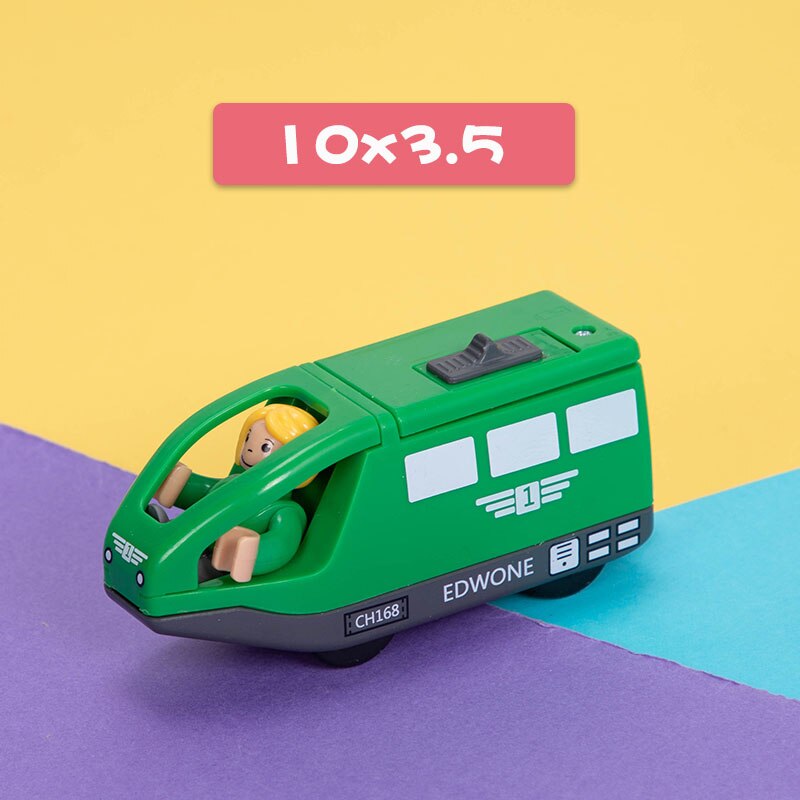 Telecomando RC elettrico piccolo treno giocattoli Set collegato con binario ferroviario in legno interessanti giocattoli presenti Tor bambini nuovo: 6