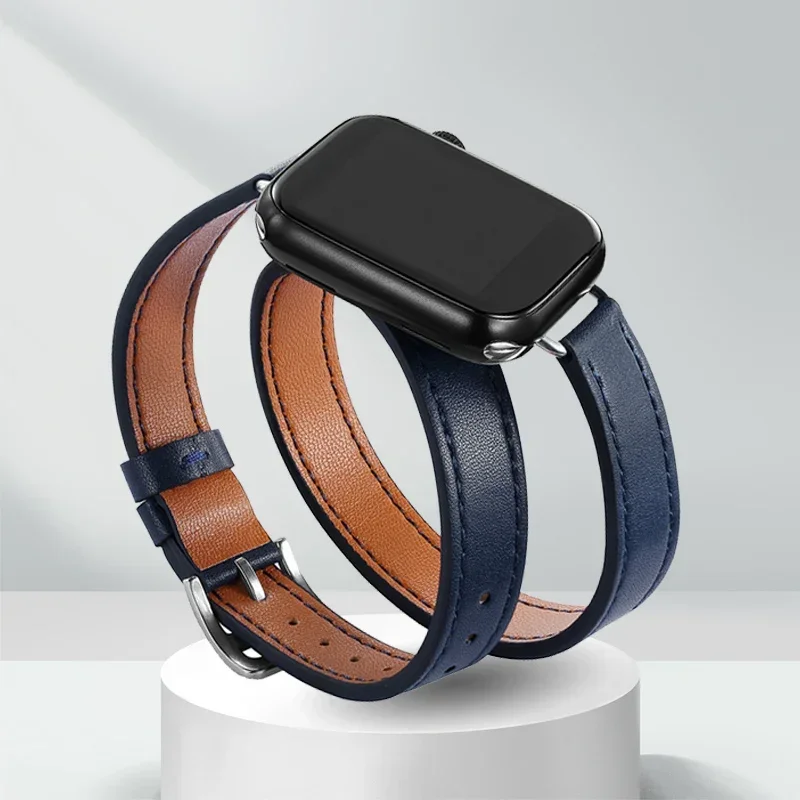 Bracelet en cuir pour Bracelet de montre Apple 10 42MM 46mm 9 8 7 41 45mm 6 SE 5 4 40 44mm Correa pour Bracelet IWatch Series10 Ultra 2 49mm: BEIGE / 12mm