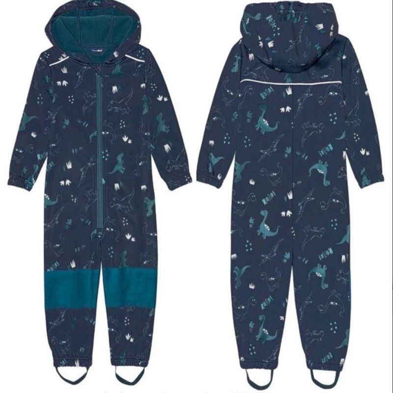 Tuta da sci per bambini tuta impermeabile soft shell per ragazzi e ragazze pagliaccetto monopezzo per mantenere caldo, impermeabile, antivento, sottile