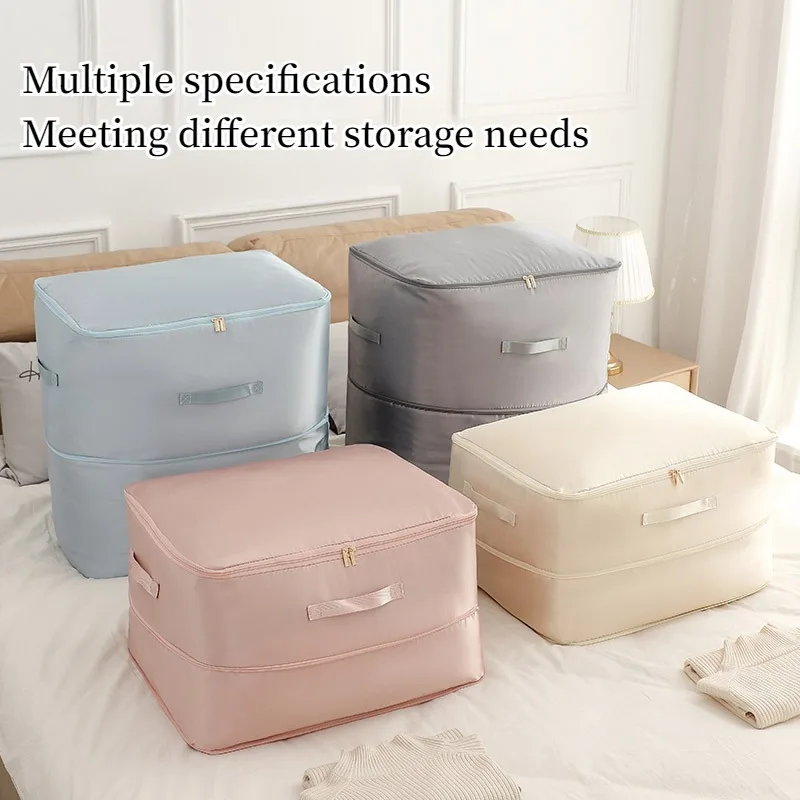 Quilt-opbergtas met grote capaciteit, stofdichte stapelbare organizerbox voor kleding, multifunctionele opbergzakken voor kast