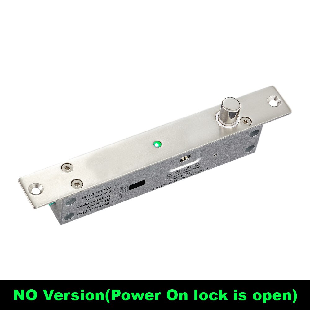 Electronic Door Lock Electric Mortise Bolt Lock NC/NO Fail Safe Secure Mortise lock 5/6 cables Time Delay: NO Fail secure