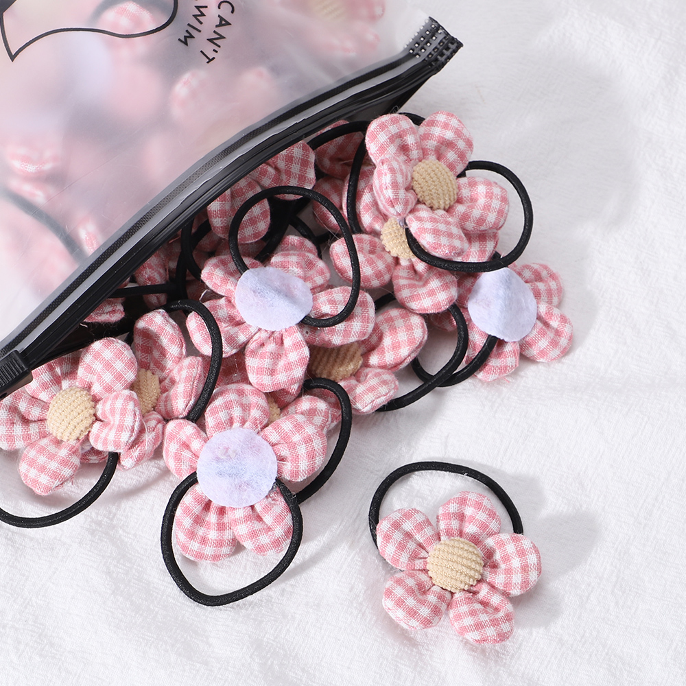 Gomas elásticas para el pelo para niña y niña, accesorios para el cabello hechos a mano, 2/4/6 piezas
