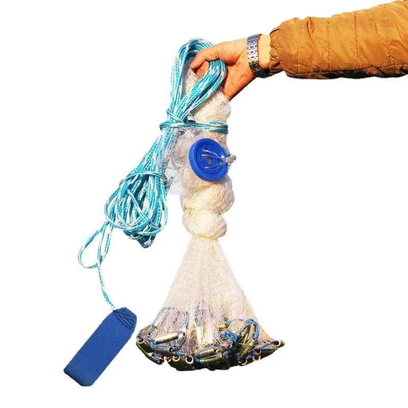 Lawaia Amerikaanse stijl lusloze handgegoten net Japanse gegoten net monofilament nylon met ijzeren stalen hangers
