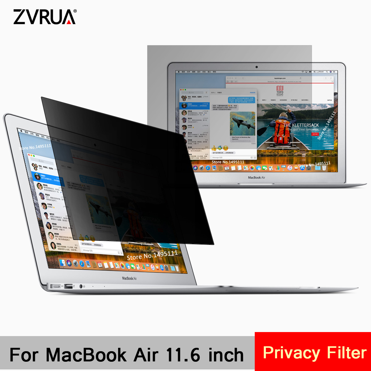 Til apple macbook air 11 (256mm*144mm)  privatlivsfilter laptop notebook antirefleks skærmbeskyttelsesfilm