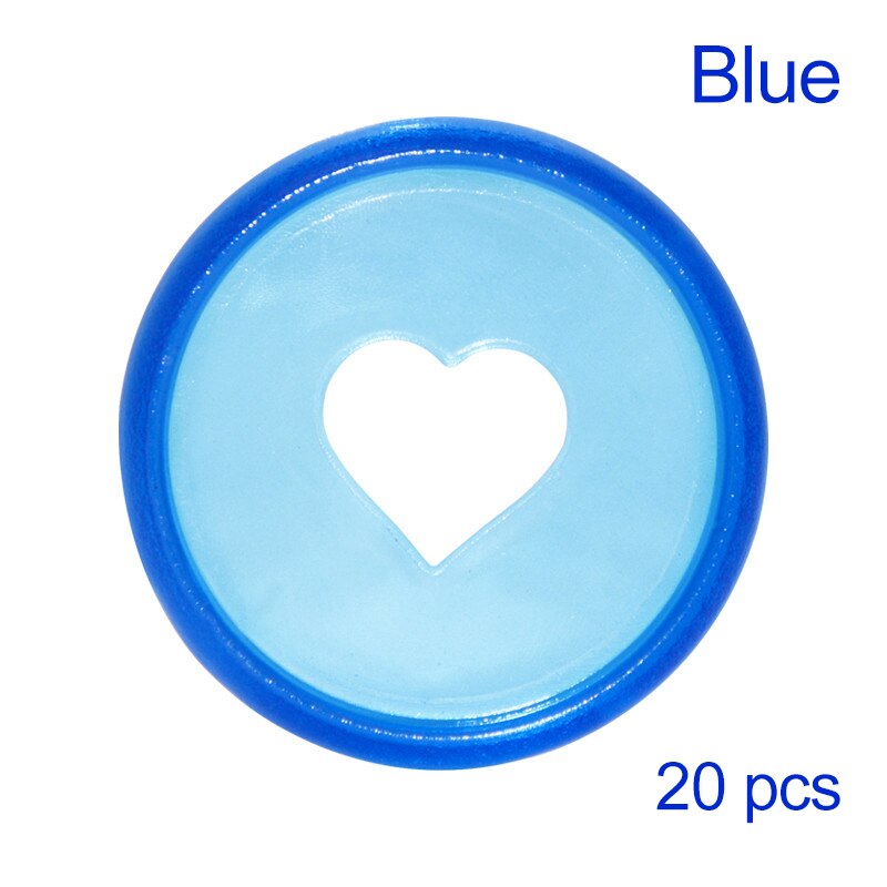 10/20/30/40 Pcs Candy Color Heart Disc Rings for Mushroom Hole Binder Discbound Notebooks Planner 28mm DIY Book Binding Supplies: Blue 20 pcs