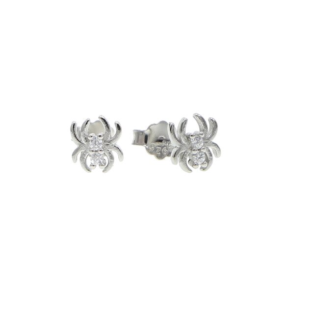 Real 925 Sterling Silver Small Cute Minimal Stud Earring For Women Starfish Bee Butterfly Spider Dragonfly Charm Jewelry: E819-P