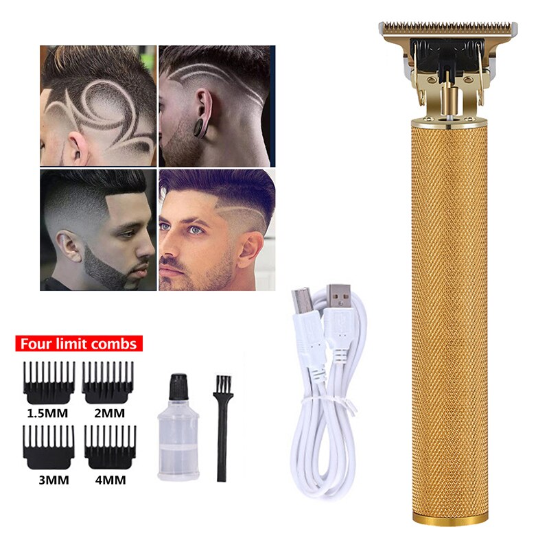 Hår trimmer usb genopladelig trimmer til mænd trådløs barbermaskine hårklipper barber hårskæremaskine haircut styling værktøj: B