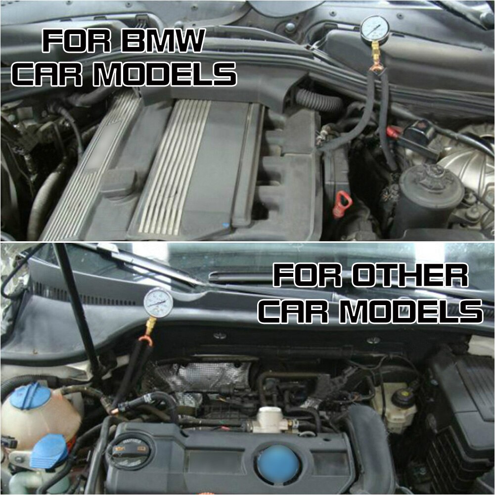 General Automobile Gasoline Pressure Gauge Oil Pressure Gauge Fuel Pressure Gauge Test Meter Test Gasoline Pressure Tool Quick-C