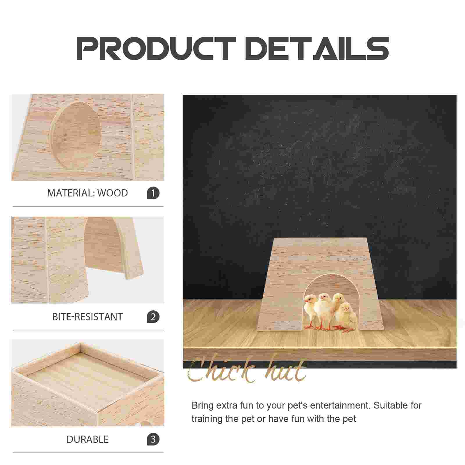 Wooden Pet Hiding House Rutin Chicken Cage Chicken Incubation Box Decor Hamster House