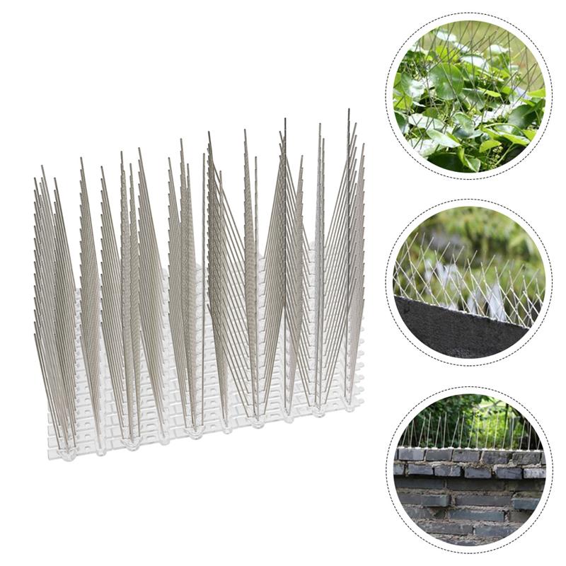 1 Box/14pcs Stainless Steel Bird Spike Bird Deterrent Pigeon Repellent Strips Thorn Home Eaves Bird Repellent Anti-Bird Needle