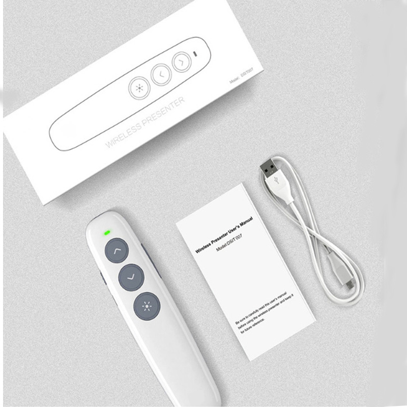 RF 2.4GHz USB Recharging Power Wireless Presenter PPT Remote Control For Meeting,Training and Teaching