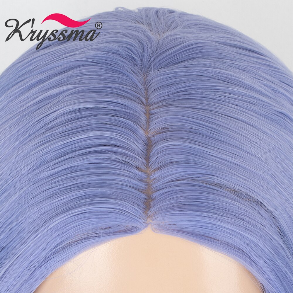 Kryssma Für Frauen Körper Welle Perücke Licht Lila Cosplay Perücken Lange Gewellte Synthetische Perücke Lila Perücken Halloween Party Faser Haar perücke