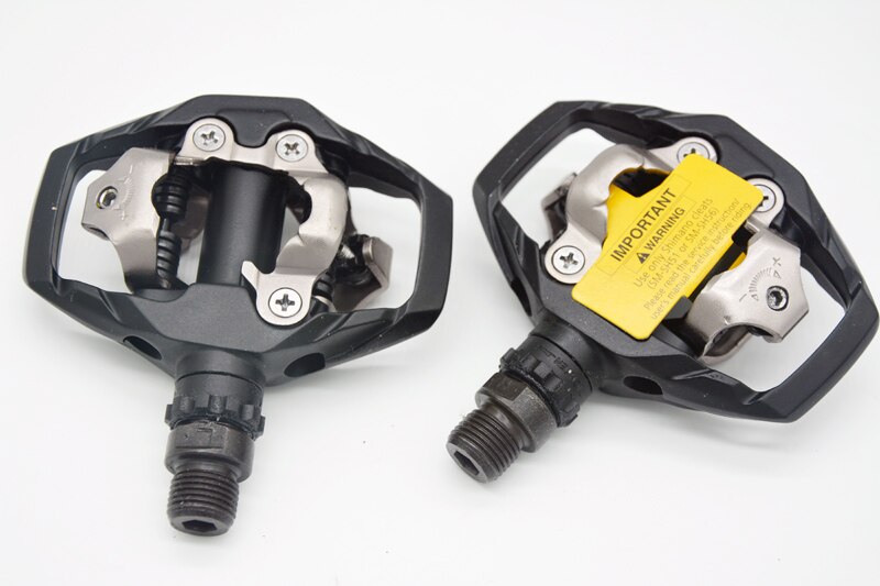 Ægte pd -m530 spd mtb trail mtb klipløse pedaler med klamper sorte hvide cykelpedaler